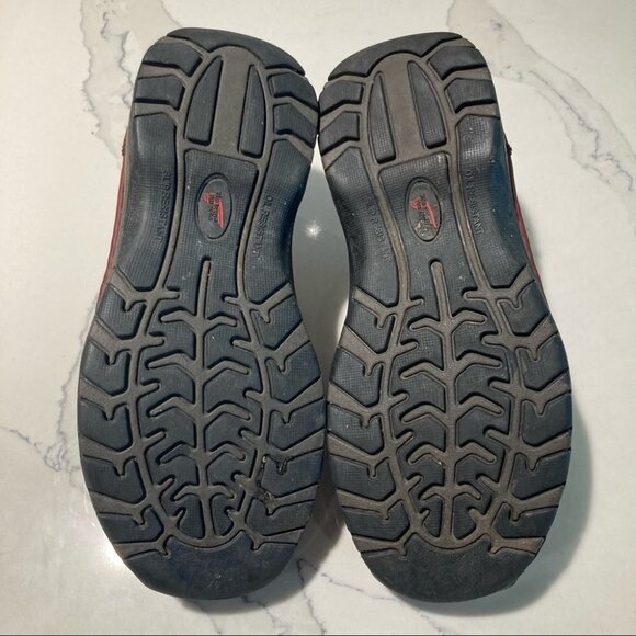 RED WING Sz 6 Leather Round Squarish Slip On Loafers Shoes - Picture 11 of 12